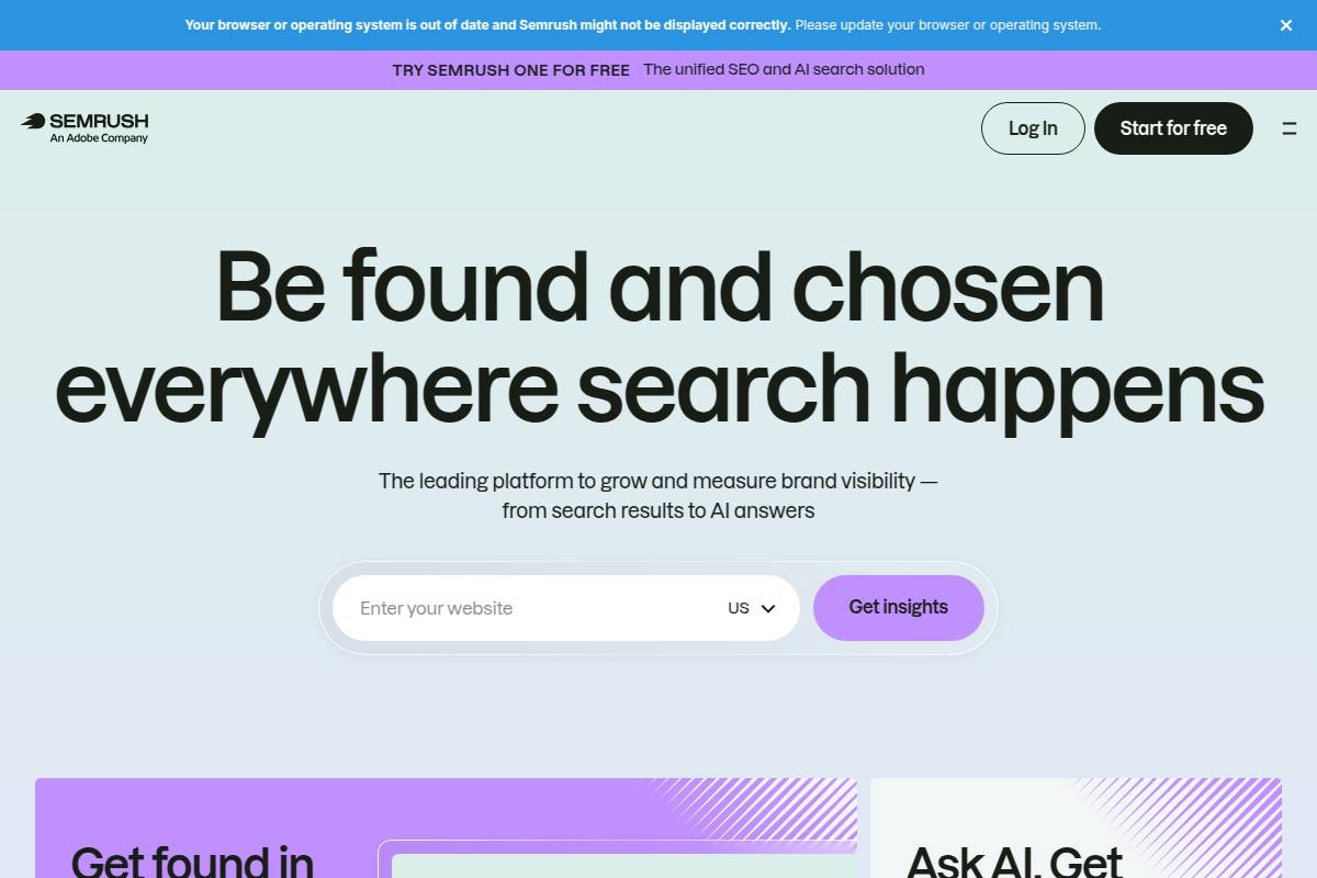 1. Semrush: Best for All-in-One Keyword Research and Tracking
