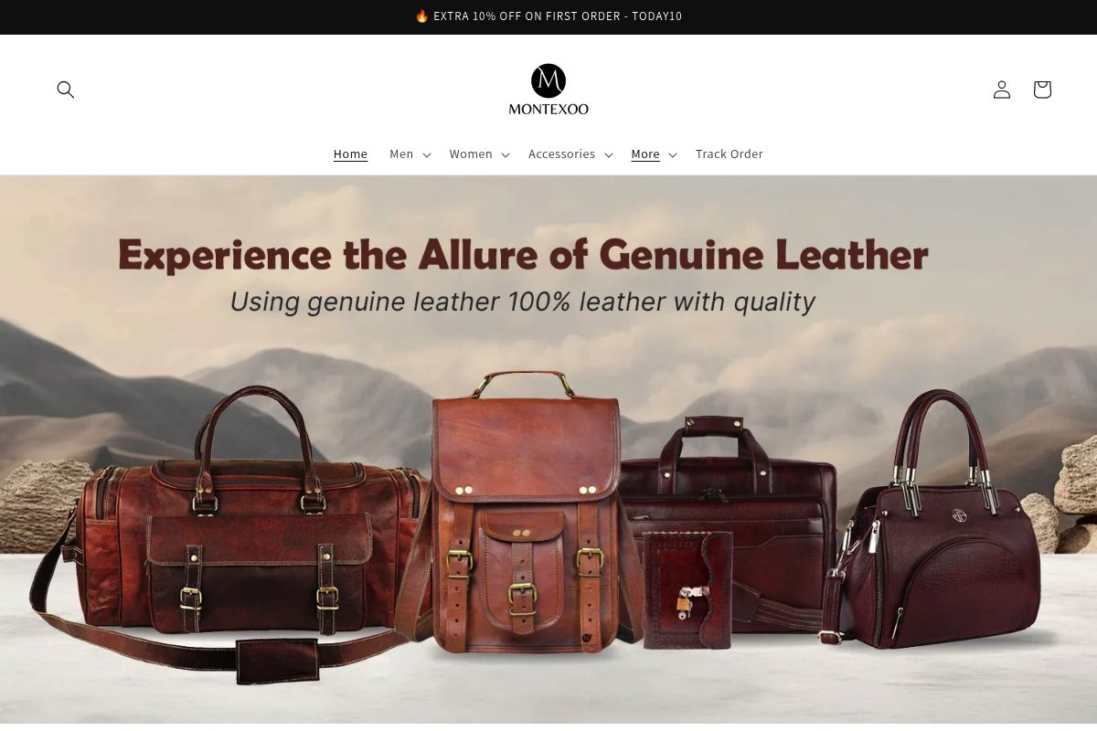 10. Montexoo: Best for Trend-Forward Leather Totes