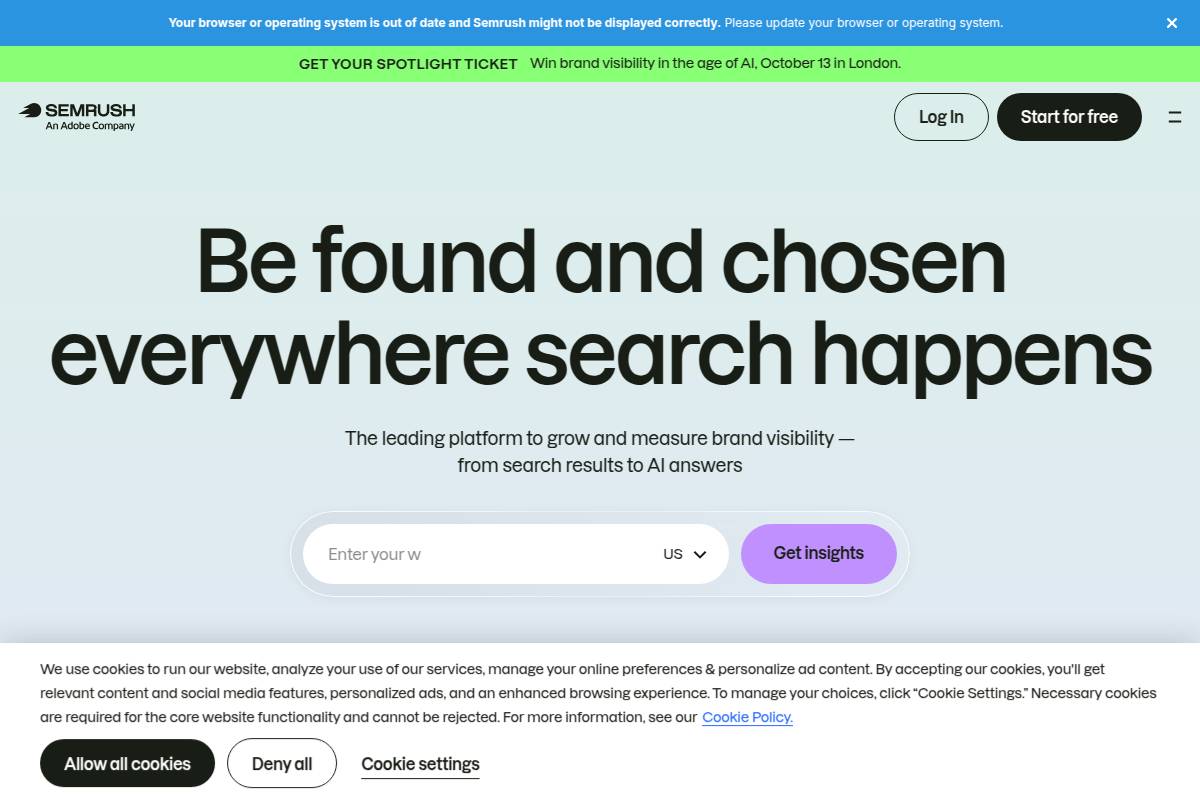 2. Semrush: Best for All-in-One Research and Tracking