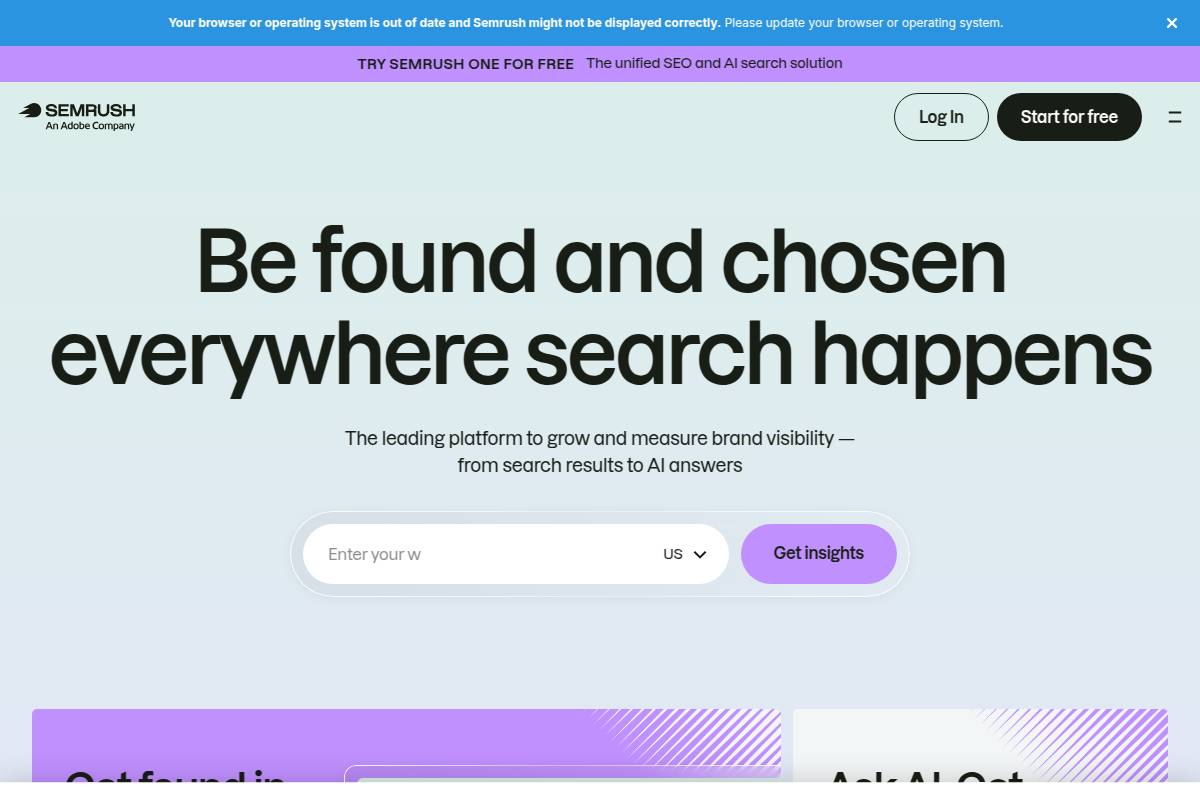 2. Semrush: Best for All-in-One Tracking With AI Overviews