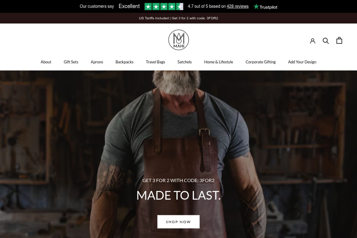 4. MAHI Leather: Best for Personalized Heritage-Style Backpacks