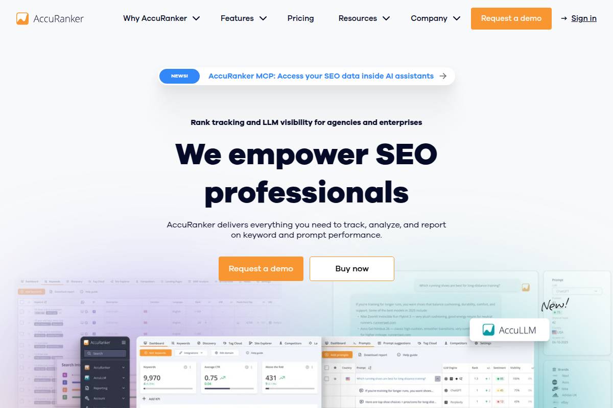 5. AccuRanker: Best for Fast, Large-Scale Rank Tracking