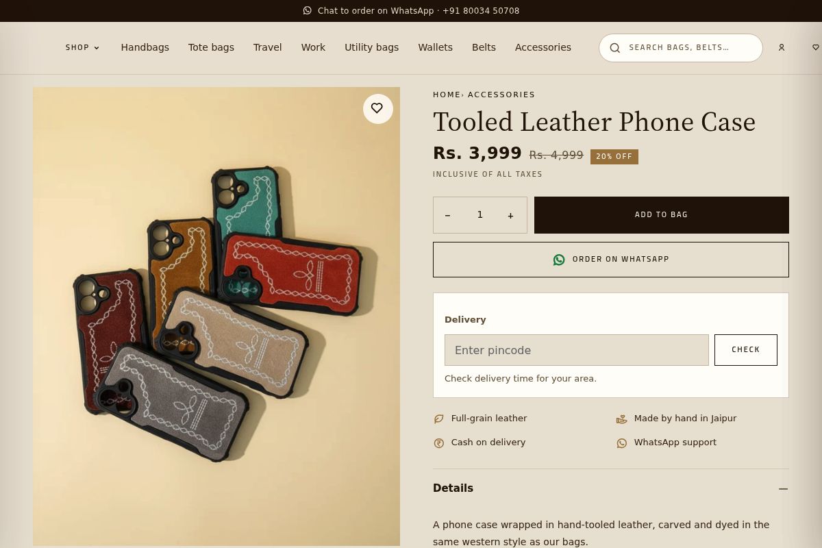 5. Tooled Bifold Wallet + Tooled Phone Case: Best Everyday-Carry Set