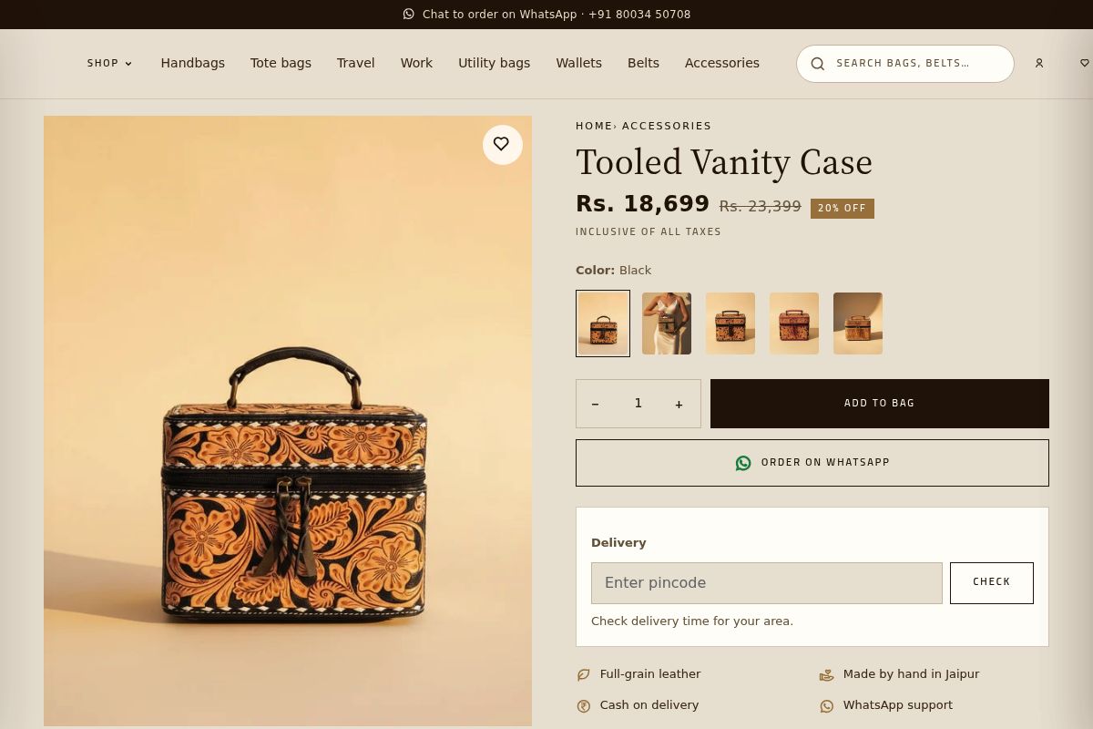5. Tooled Vanity Case: Best for Jewellery and Make-Up Together