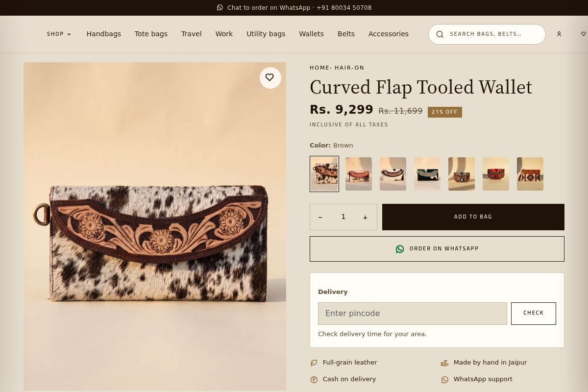 6. Curved Flap Tooled Wallet: Best Long Wallet