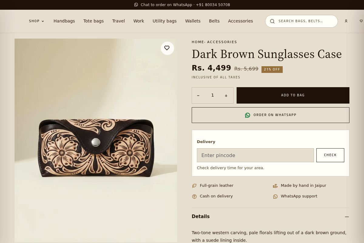 6. Dark Brown Sunglasses Case: Best for Uncles and Cousins