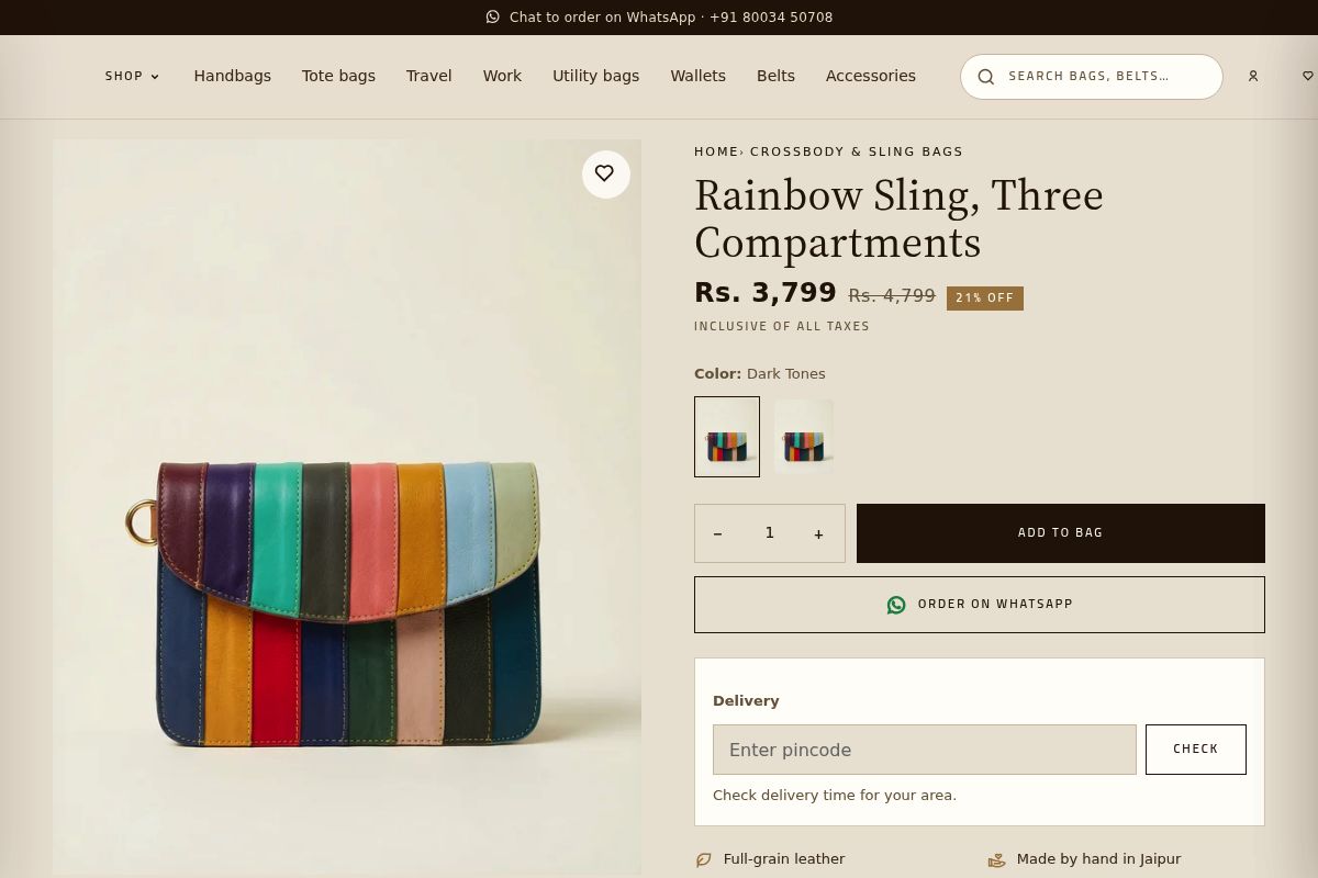 6. Rainbow Sling + Hair-On Flap Mini Wallet: Best Set for Women on the Team