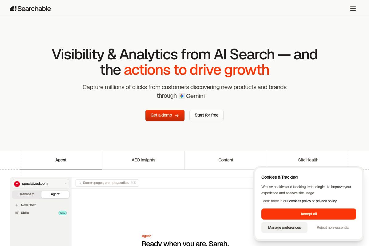 6. Searchable: Best for Tracking Plus Audits and Content