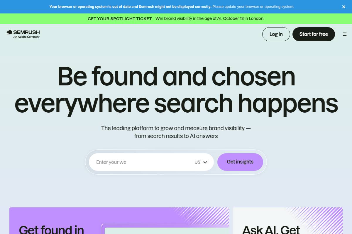 7. Semrush AI Visibility Toolkit: Best for Teams Already on Semrush