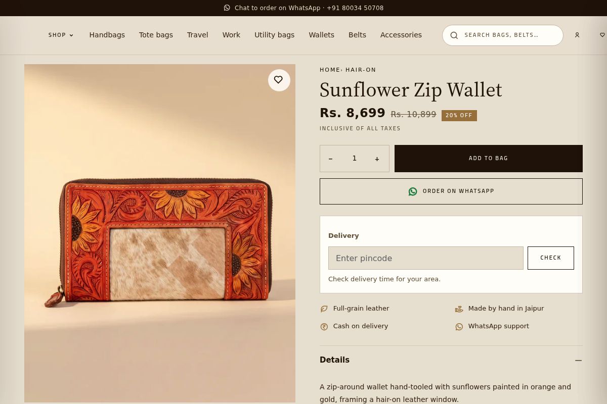 7. Sunflower Zip Wallet: Best Everyday Gift With Festive Colour