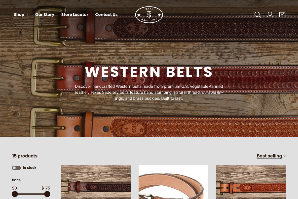 9. Texas Saddlery: Best for Hand-Stamped Saddle-Shop Craftsmanship